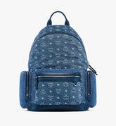 MMKFAVE04HD001-Stark Backpack in Monogram Denim Jacquard|DENIM BLUE