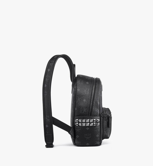 MMKEAVE16BK001-Stark Side Studs Backpack in Visetos|BLACK