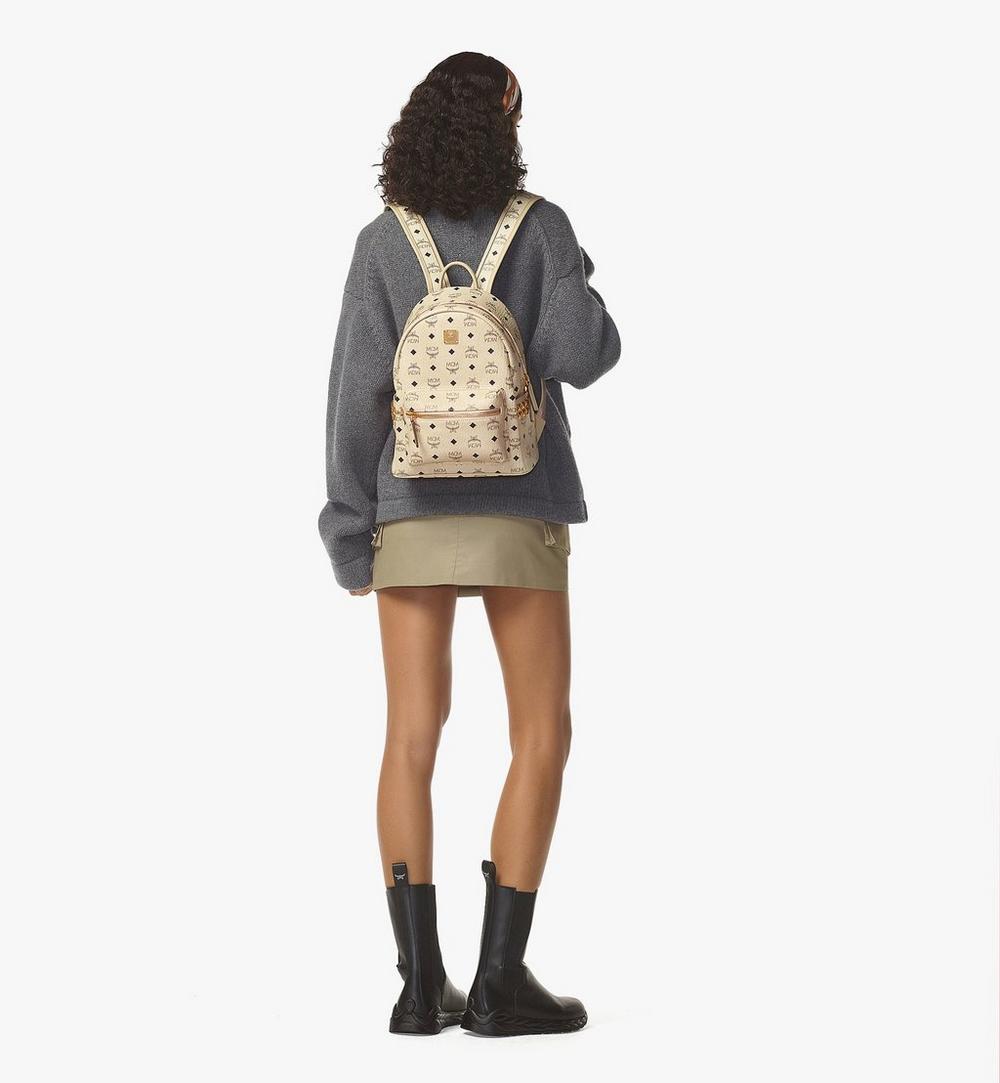 MMKEAVE15IG001-Stark Side Studs Backpack in Visetos|BEIGE