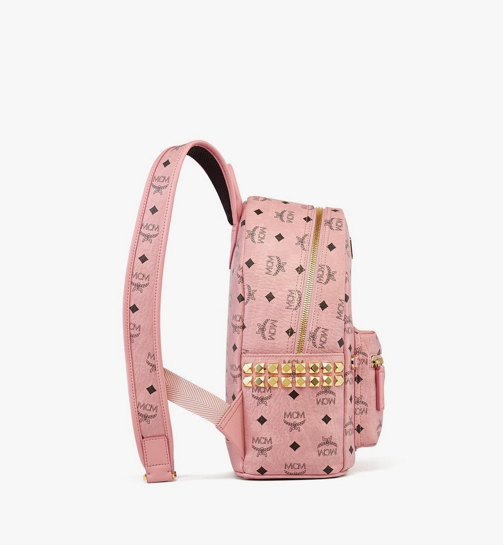 MMKEAVE16PZ001-Stark Side Studs Backpack in Visetos|SOFT PINK