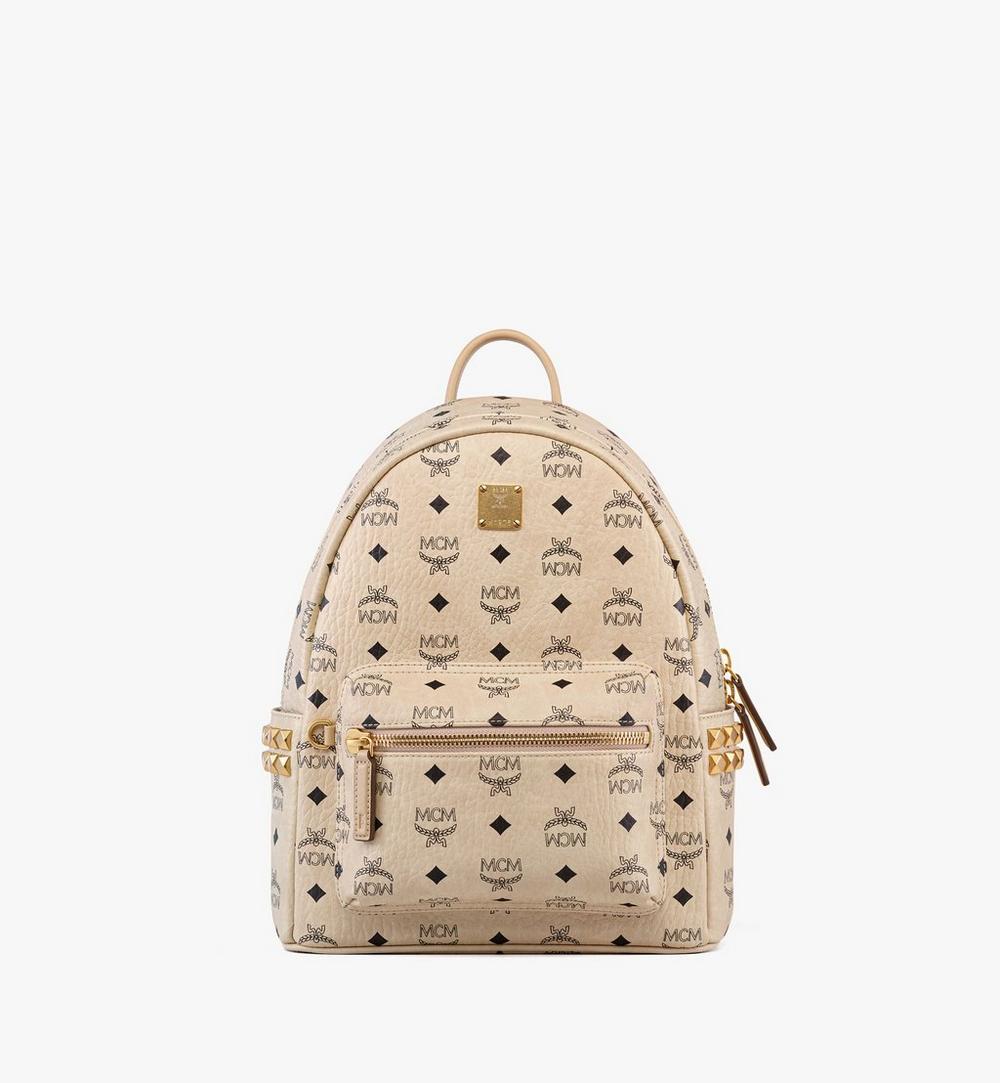 MMKEAVE15IG001-Stark Side Studs Backpack in Visetos|BEIGE