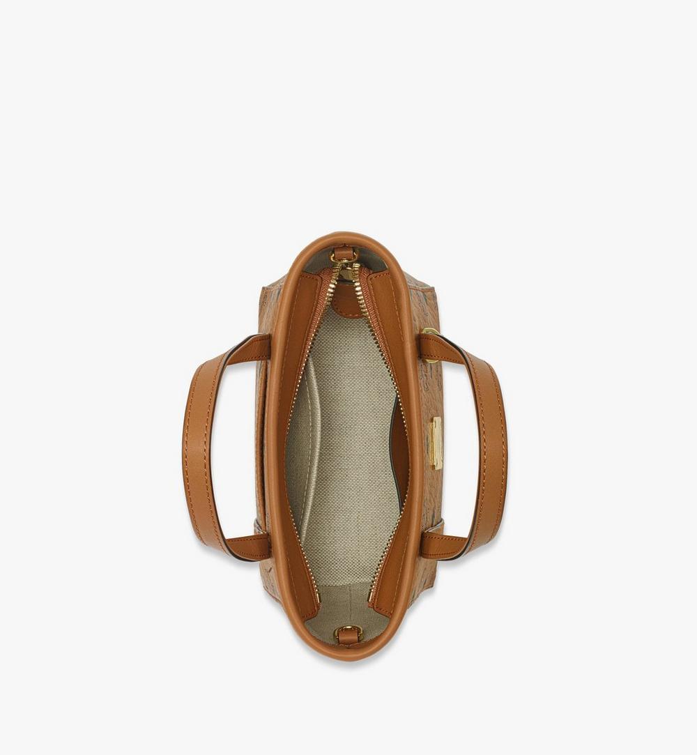 MWPFSMT03CO001-Toni Top-Zip Shopper in Visetos|COGNAC