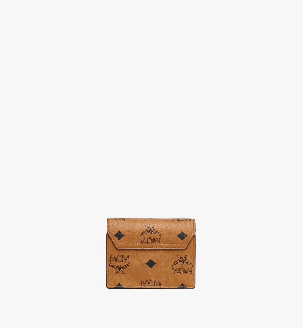MYAESXT02CO001-Tracy Chain Card Wallet in Visetos|COGNAC