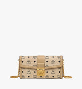 MYLDSXT01I8001-Tracy Chain Wallet in Visetos|BEIGE + BLACK