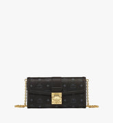 MYLDSXT01BK001-Tracy Chain Wallet in Visetos|BLACK