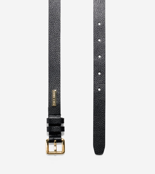 ColeHaan-Pebble Leather Belt-u00622-Black Leather