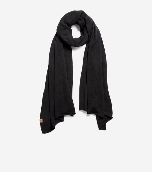 ColeHaan-GRANDSERIES Cashmere Wool Travel Wrap-u05552-Black