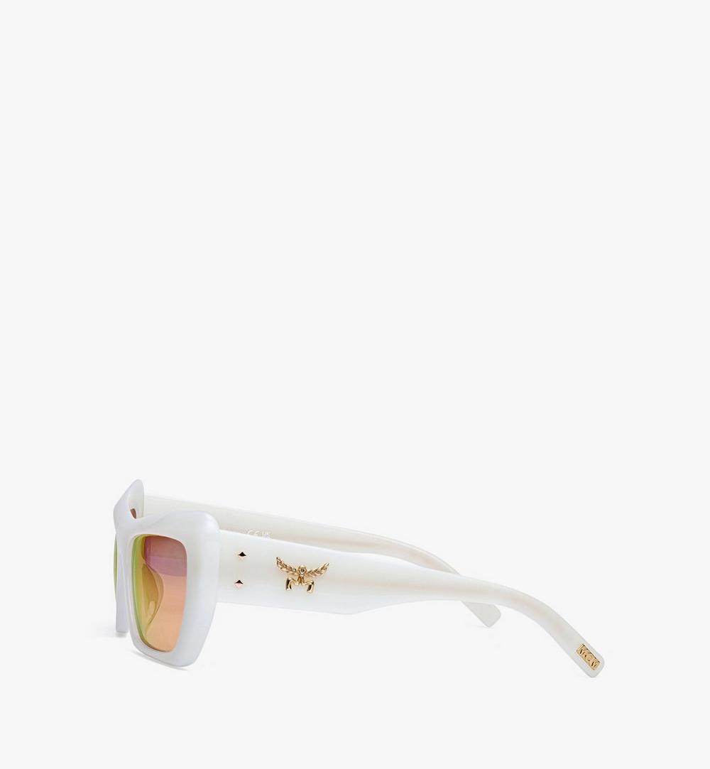 MEGESMM04WT001-Unisex Square Sunglasses|White