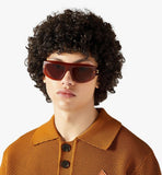 MEGESMM02CR001-Unisex Square Sunglasses|CARAMEL