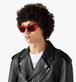 MEGESMM04RE001-Unisex Square Sunglasses|RED