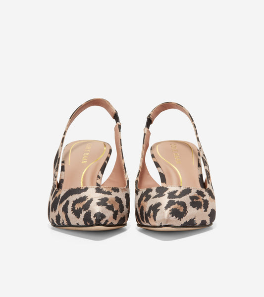 w26830-Women's Vandam Sling Back Pump-Leopard Print Jacquard