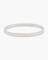 WBRU9167-Silver Lining Idiom Bangle-Silver.