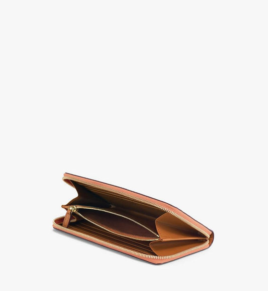 MXLAAVI01CO001-Zip Around Wallet in Visetos Original|COGNAC