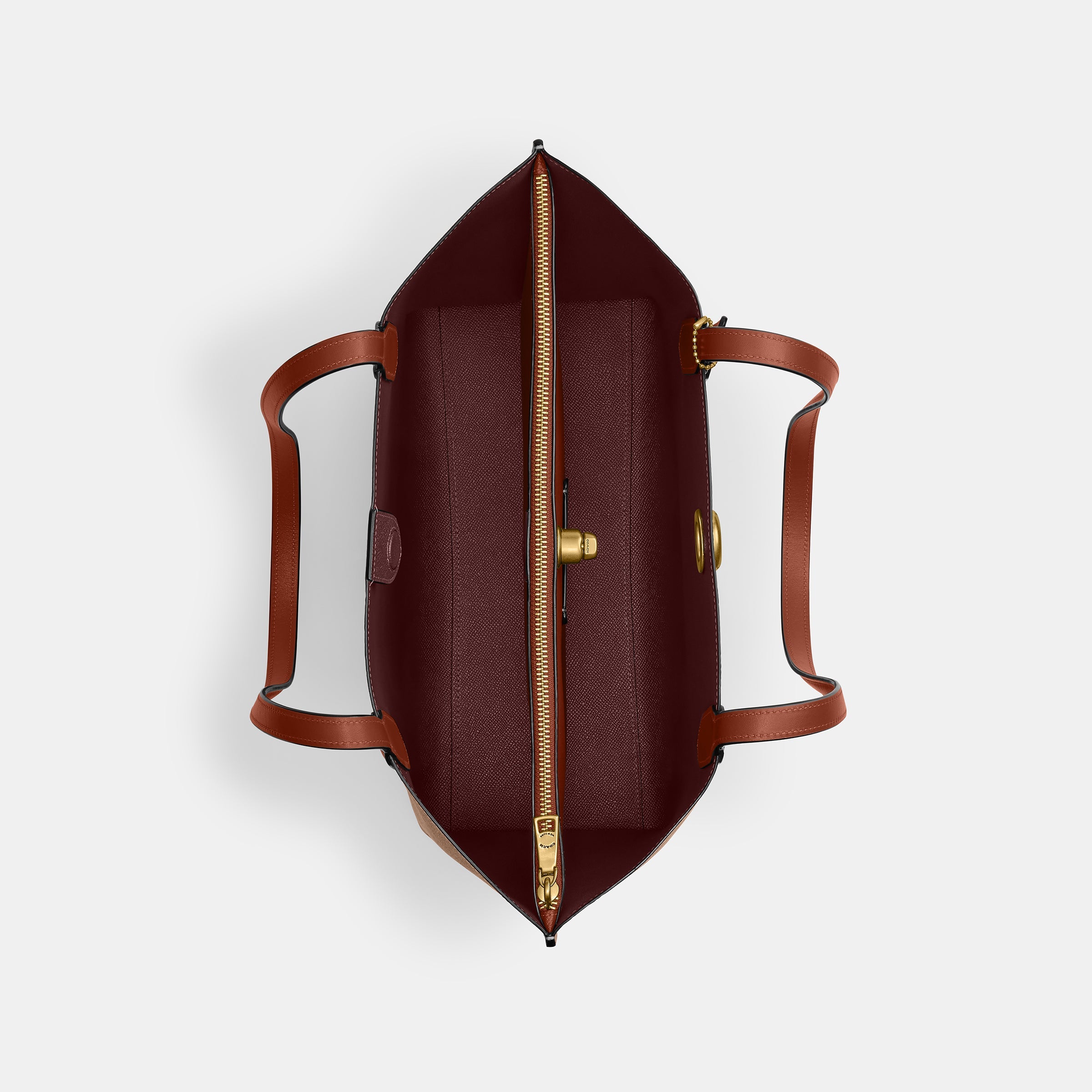 C0693-WILLOW TOTE BAG IN SIGNATURE CANVAS-B4/Tan Caramel