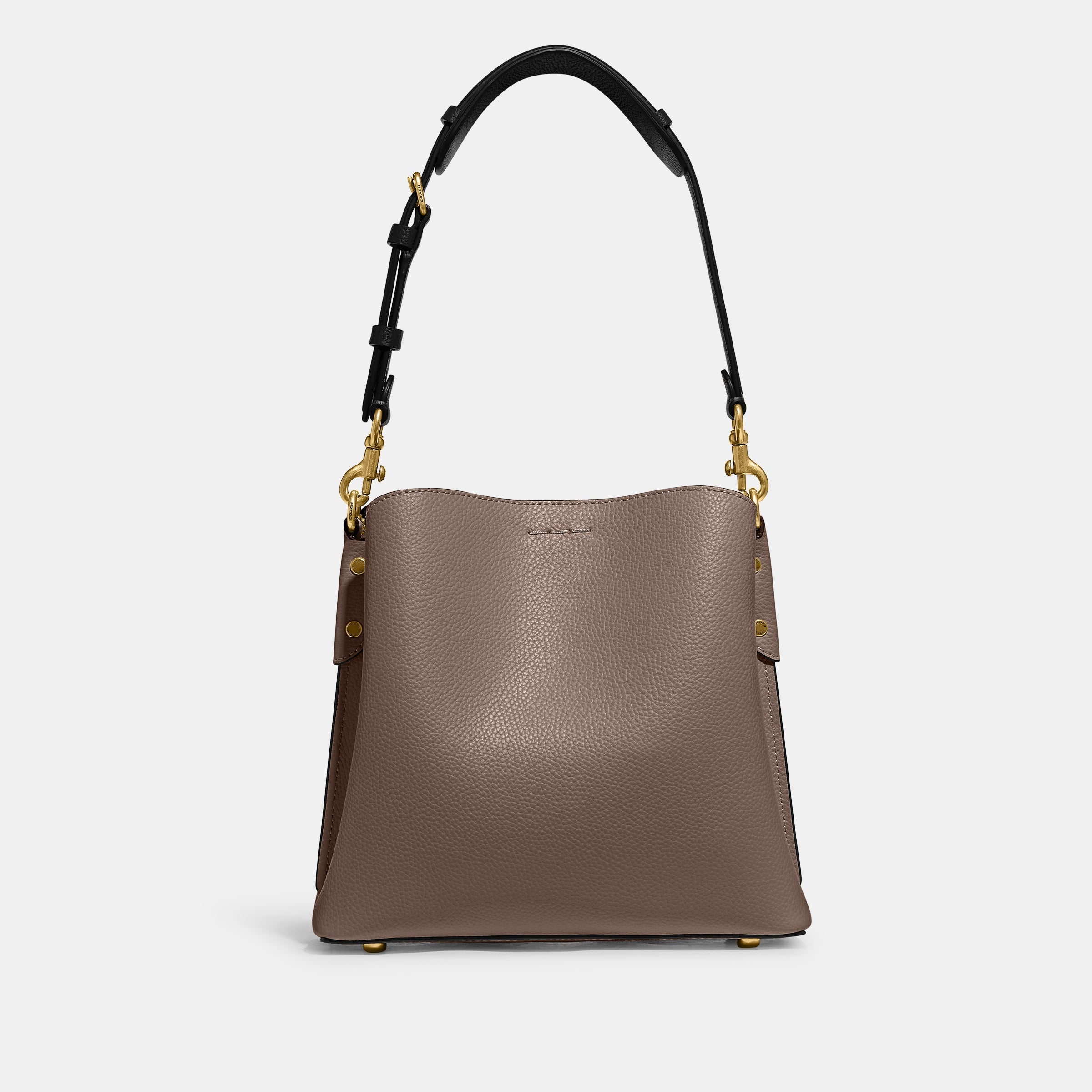 C3766-Willow Bucket Bag In Colorblock-B4/Dark Stone