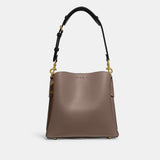 C3766-Willow Bucket Bag In Colorblock-B4/Dark Stone