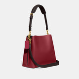 C3766-Willow Bucket Bag In Colorblock-B4/Cherry