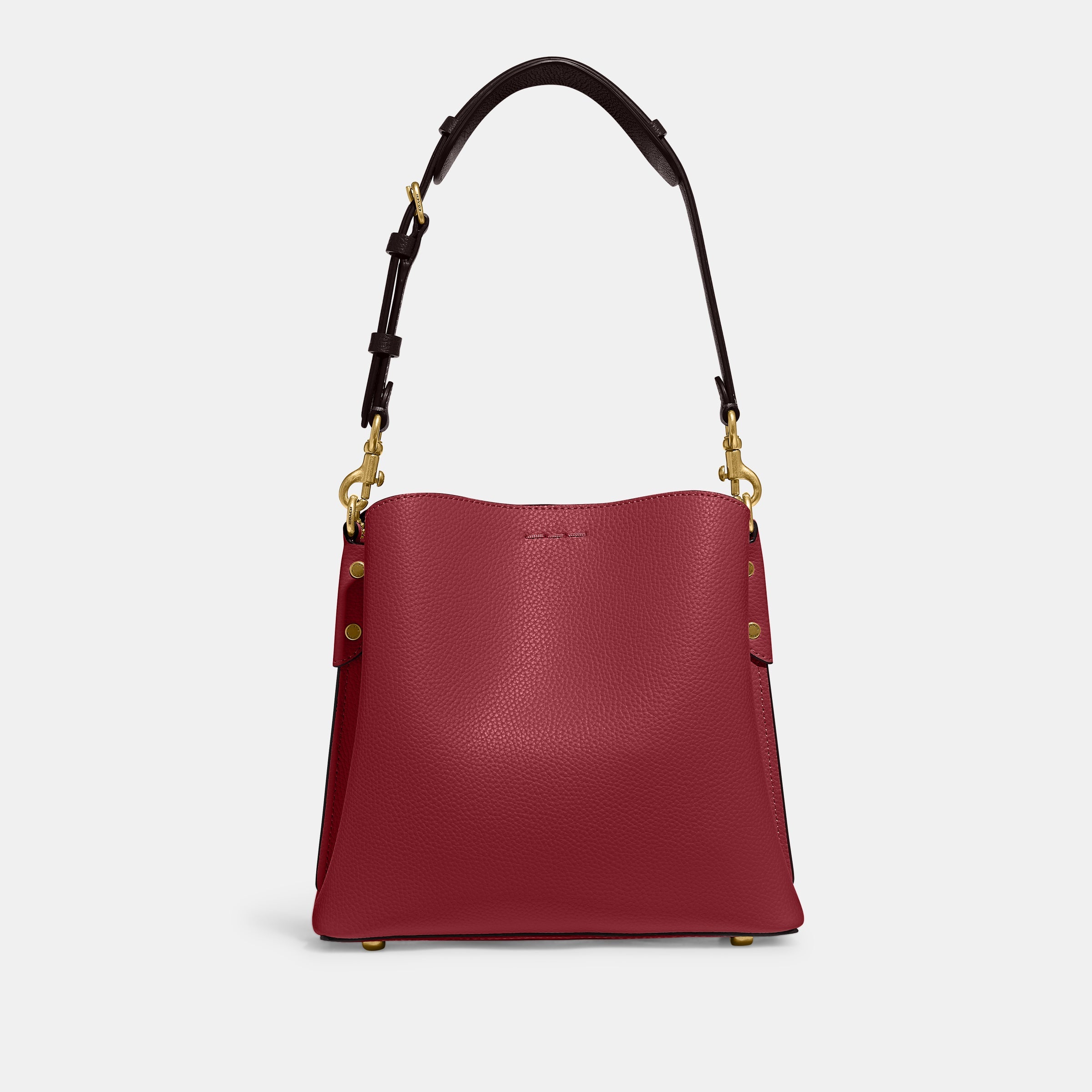 C3766-Willow Bucket Bag In Colorblock-B4/Cherry