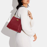 C3766-Willow Bucket Bag In Colorblock-B4/Cherry
