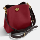 C3766-Willow Bucket Bag In Colorblock-B4/Cherry