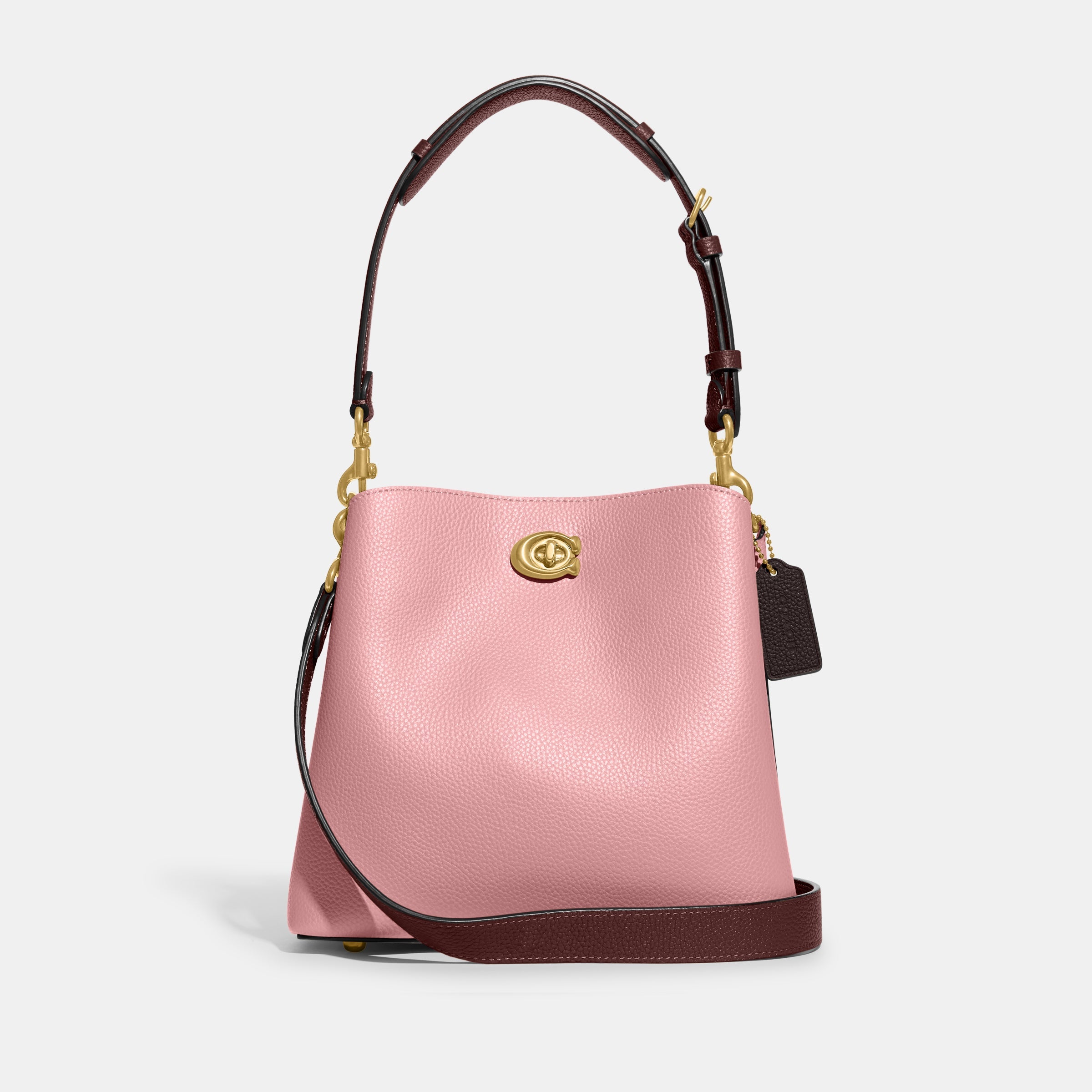 C3766-Willow Bucket Bag In Colorblock-B4/Bubblegum Multi