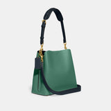 C3766-Willow Bucket Bag In Colorblock-B4/Bright Green Multi