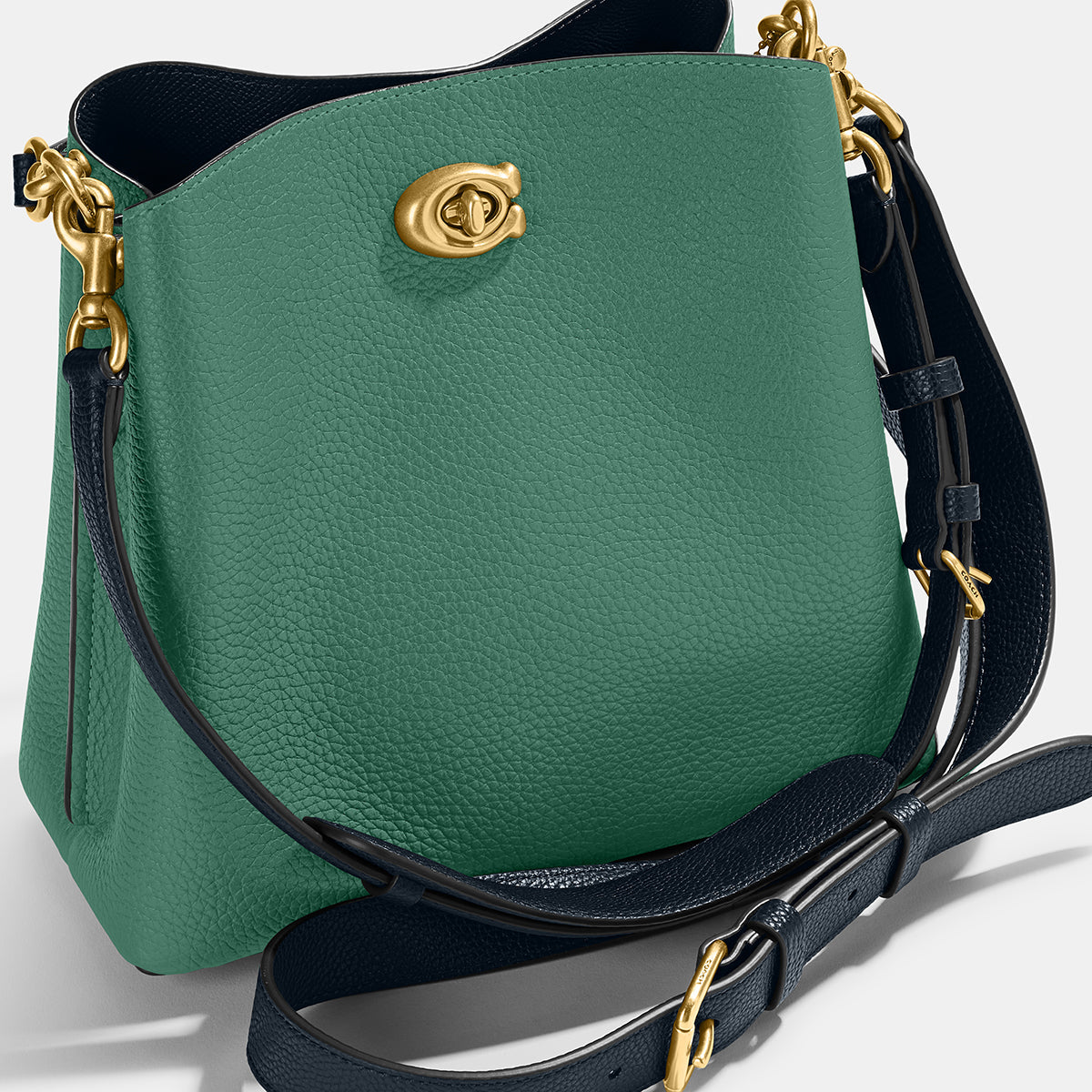 C3766-Willow Bucket Bag In Colorblock-B4/Bright Green Multi