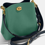C3766-Willow Bucket Bag In Colorblock-B4/Bright Green Multi