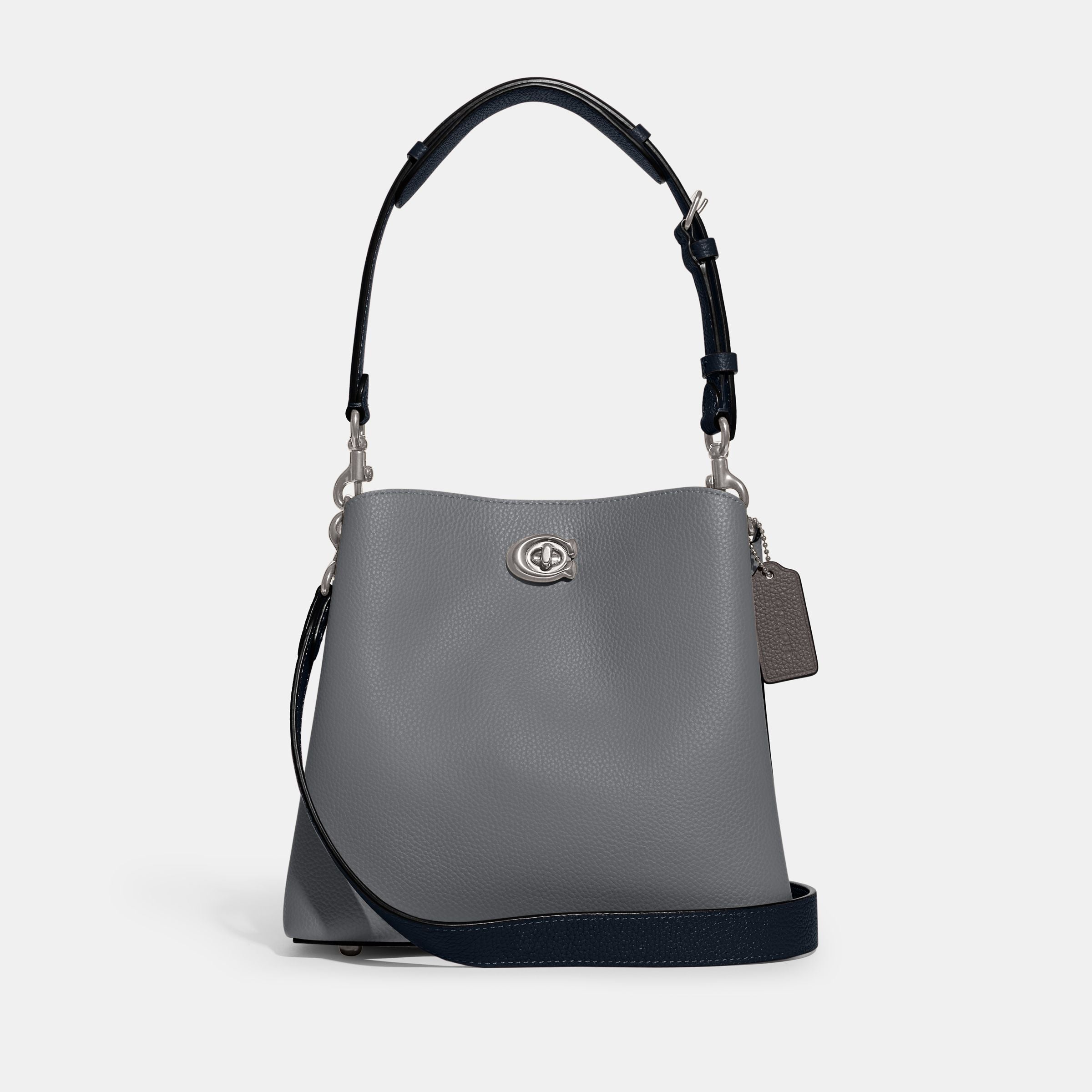 C3766-Willow Bucket Bag In Colorblock-Lh/Grey Blue Multi