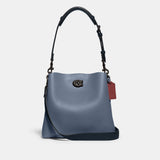 C3766-Willow Bucket Bag In Colorblock-V5/Washed Chambray Multi