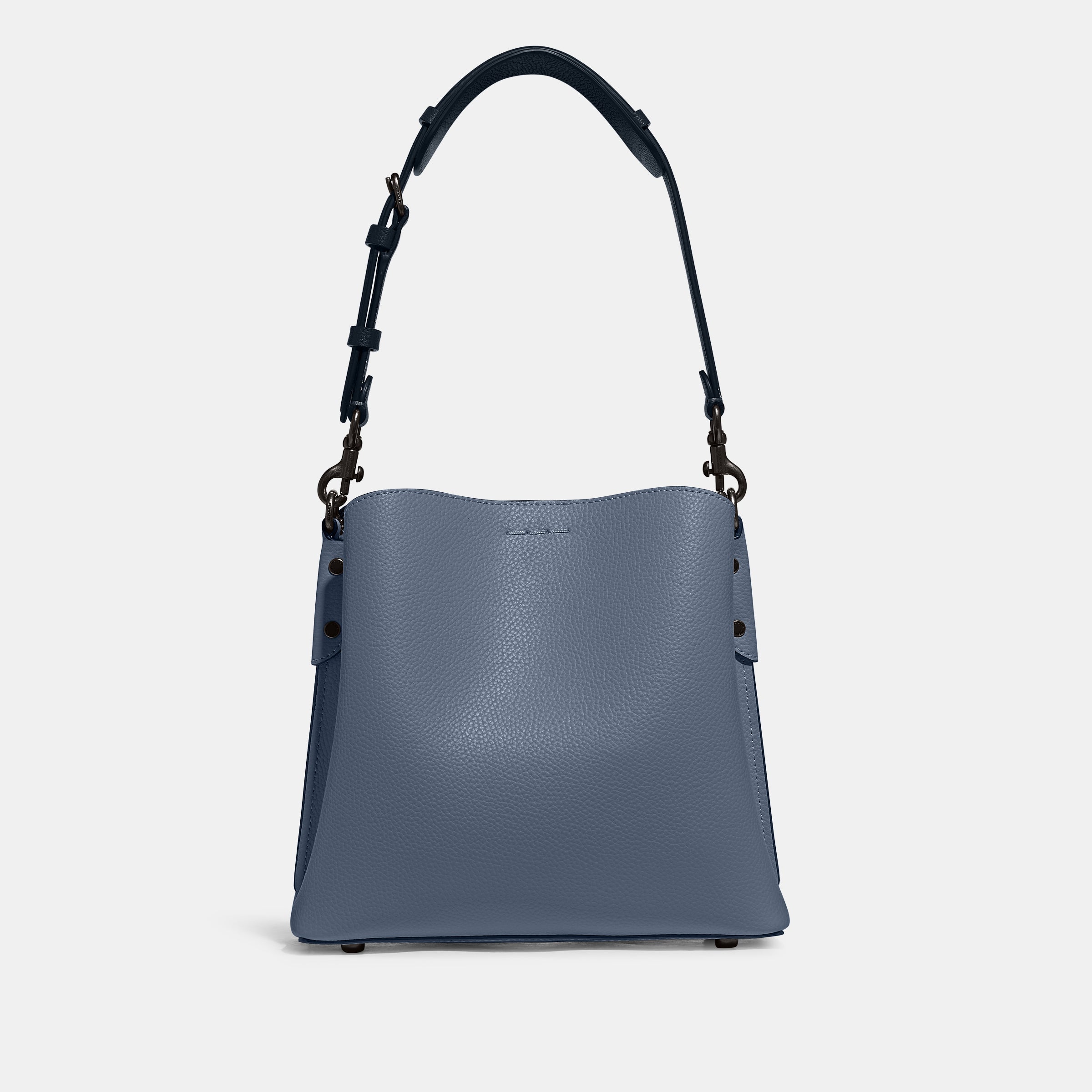 C3766-Willow Bucket Bag In Colorblock-V5/Washed Chambray Multi