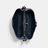 C3766-Willow Bucket Bag In Colorblock-V5/Washed Chambray Multi