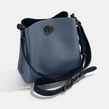 C3766-Willow Bucket Bag In Colorblock-V5/Washed Chambray Multi