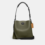 C3766-Willow Bucket Bag In Colorblock-V5/Army Green Multi