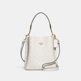 CA582-Mollie Bucket Bag 22 In Signature Canvas-IM/Chalk/Glacierwhite