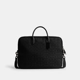 CAK97-THEO WORK BAG IN SIGNATURE JACQUARD-BLACK