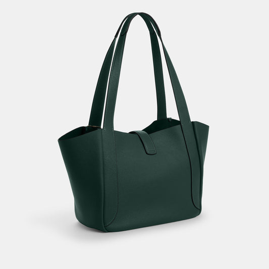 CAL17-Hadley Turnlock Tote Bag-Qb/Dark Teal