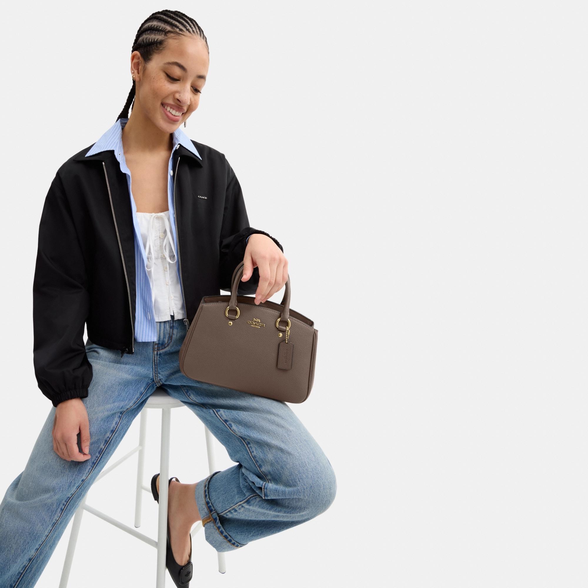 CAL54-SAVANNAH SMALL CARRYALL BAG-IM/Dark Stone