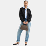 CAL54-SAVANNAH SMALL CARRYALL BAG-IM/Dark Stone