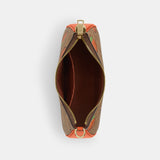 CAL80-Teri Shoulder Bag In Signature Canvas With Orange Print-Im/Tan Multi