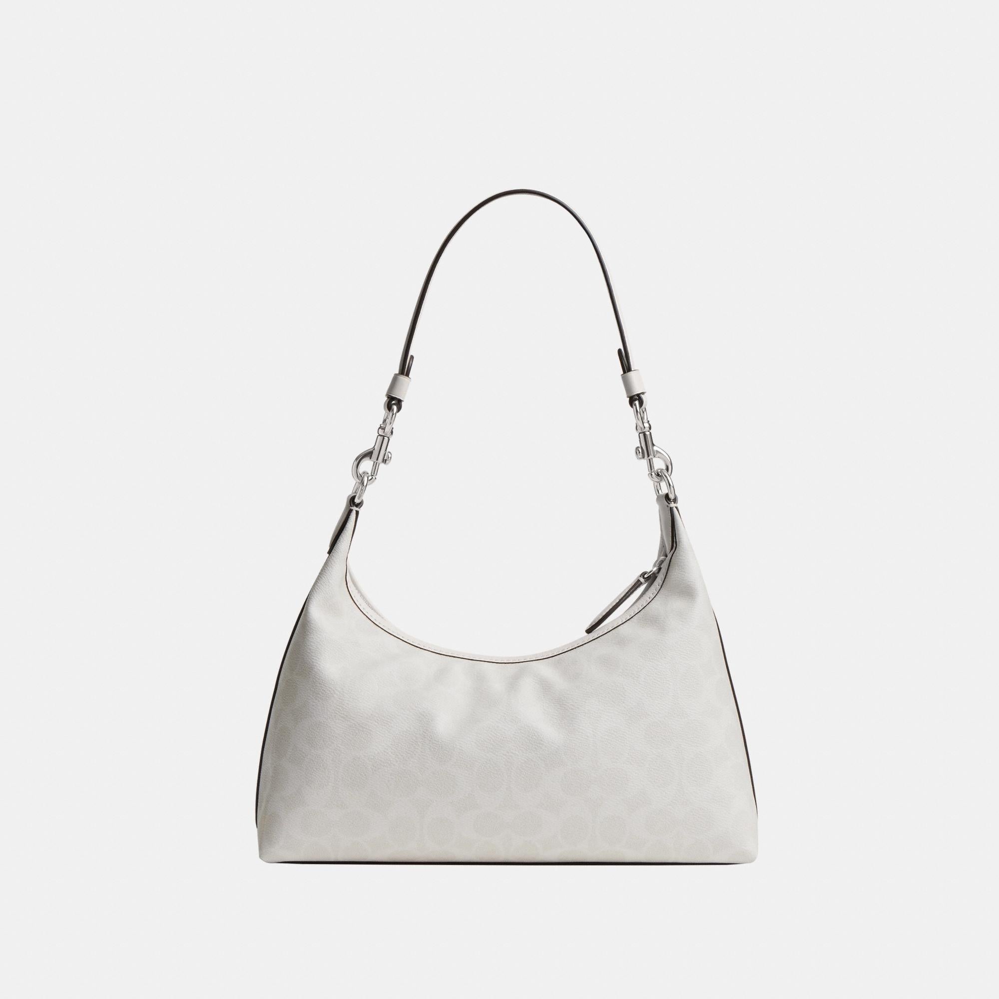 CAM23-JULIET SHOULDER BAG IN SIGNATURE CANVAS-LH/White Chalk