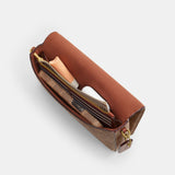 CAO03-Mila Crossbody Bag In Signature Canvas-B4/Tan Caramel