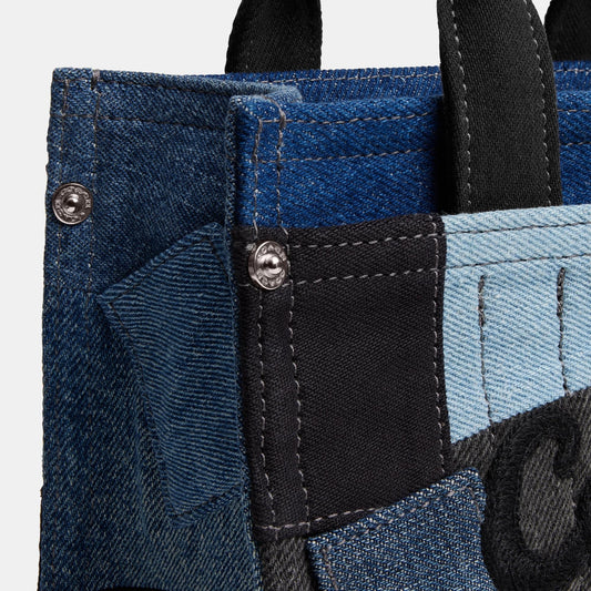 CAO32-CARGO TOTE BAG 20 WITH PATCHWORK-LH/Denim Multi