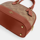 CAS19-Sabrina Satchel Bag In Signature Canvas-Im/Tan/Caramel