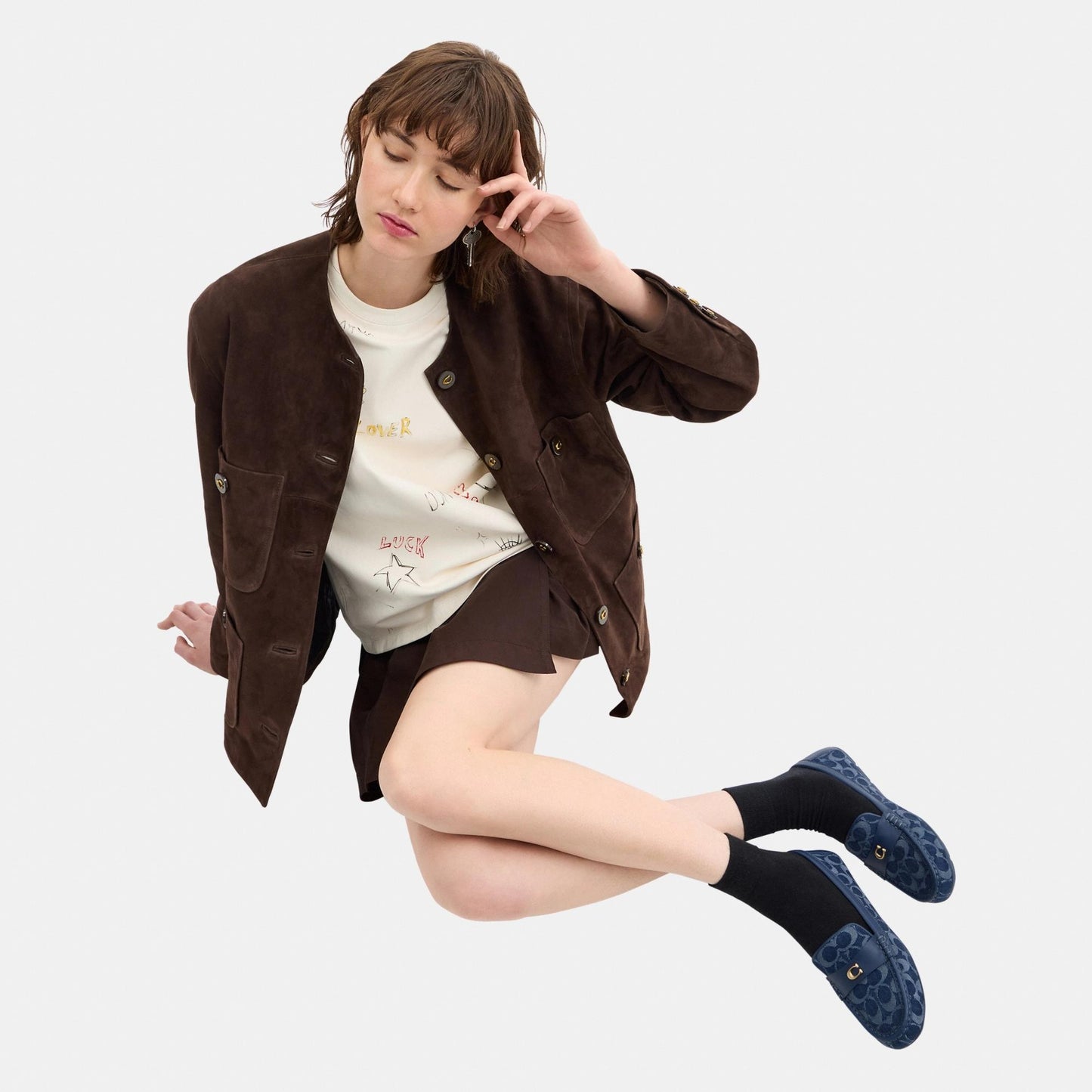 CAS69-Sculpted C Driver In Signature Denim-Deep Blue