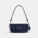 Brook Flap Chain Bag In Signature Denim