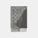 CB692-Reversible Signature Cashmere Muffler-DOVE GREY