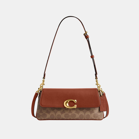 CBA83-Jet Shoulder Bag in Signature Canvas-B4/Tan Caramel
