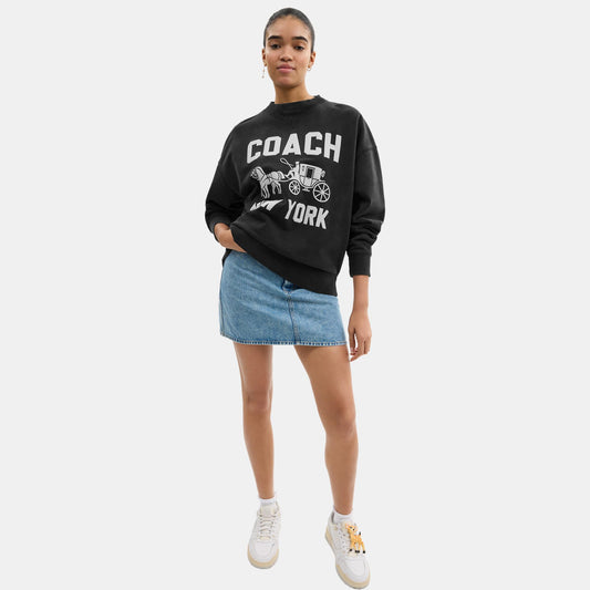 CBD22-Horse and Carriage Sweatshirt-Black