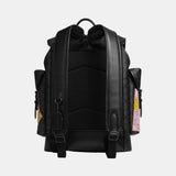 CBF04-Hitch Backpack In Signature Canvas With Patches-Charcoal Multi